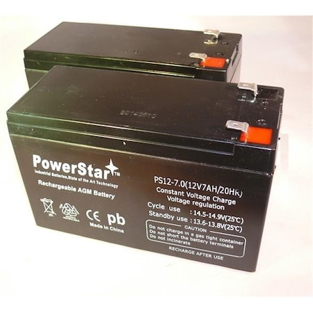 RBC5 UPS Complete Replacement Battery Kit For Tempest TR7.5-12, 2PK
